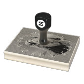 Vintage Madonna und Kind mit Silberrahmen Gummistempel (Stempel)