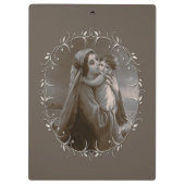 Vintage Madonna und Kind mit Silberrahmen Klemmbrett (Rückseite)