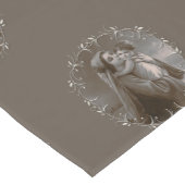 Vintage Madonna und Kind mit Silberrahmen Kurzer Tischläufer (Ecke)