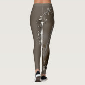 Vintage Madonna und Kind mit Silberrahmen Leggings (Rückseite)