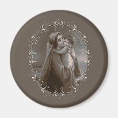 Vintage Madonna und Kind mit Silberrahmen Magnet (Vorne)