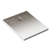 Vintage Madonna und Kind mit Silberrahmen Notizblock (angewinkelt)