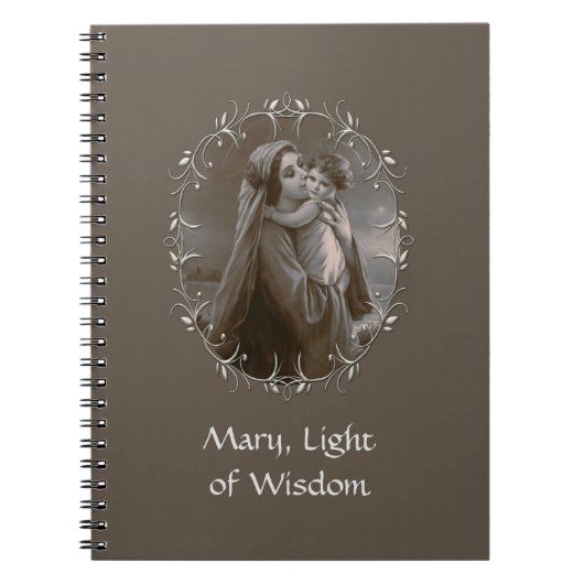 Vintage Madonna und Kind mit Silberrahmen Notizblock (Vorderseite)