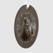 Vintage Madonna und Kind mit Silberrahmen Ornament (Vorderseite)