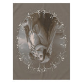 Vintage Madonna und Kind mit Silberrahmen Tischdecke (Vorderseite)