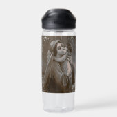 Vintage Madonna und Kind mit Silberrahmen Trinkflasche (Rückseite)