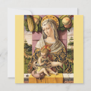 Vintage-Madonna-und-Kind-religiöse-Weihnachtskarte Dankeskarte