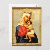 Vintage Madonna und Kind Weihnachten Postkarte (Vorne/Hinten)