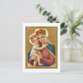 VINTAGE MADONNA- UND KINDERCHRISTMAS-KARTE POSTKARTE (Stehend Vorderseite)