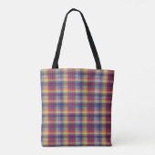 Vintage Madras Karomuster Tasche (Rückseite)