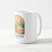 Vintage Madrid Spanien Reise – Retro Stadt Kaffeetasse (VorderseiteRechts)