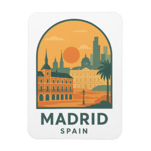 Vintage Madrid Spanien Reise – Retro Stadt Magnet