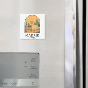 Vintage Madrid Spanien Reise – Retro Stadt Magnet