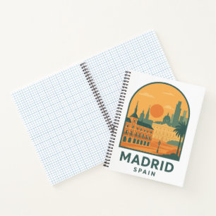 Vintage Madrid Spanien Reise – Retro Stadt Notizblock