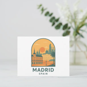 Vintage Madrid Spanien Reise – Retro Stadt Postkarte