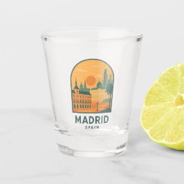 Vintage Madrid Spanien Reise – Retro Stadt Schnapsglas