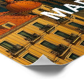 Vintage Madrid Spanien Reiseplakat Poster (Ecke)