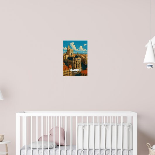 Vintage Madrid Spanien Reiseplakat Poster (Kinderzimmer 2)