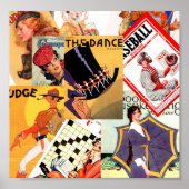 Vintage Magazin-Montage Poster (Vorne)