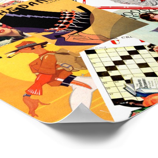 Vintage Magazin-Montage Poster (Ecke)