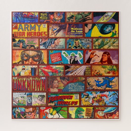 VINTAGE MAGAZINES AND COMIC BOOKS PUZZLE (Vertikal)