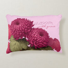 Vintage Magenta Chrysantheme Botanik