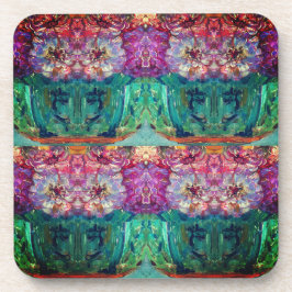 Vintage Magenta Vase Painting Abstract Getränkeuntersetzer