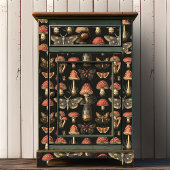 Vintage Magic Mushroom Moths Dark Academia Seidenpapier