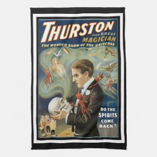 Vintage-Magic-Plakat, Thurston, Der große Magier Geschirrtuch