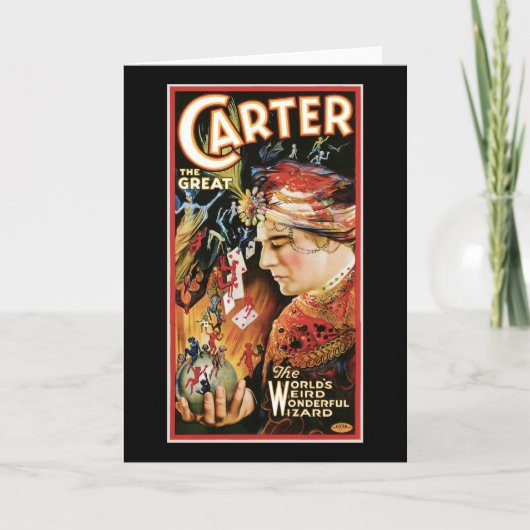 Vintage Magician Carter the Great Karte (Vorderseite)