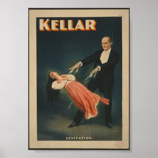 Vintage Magician Illustration Poster (Vorne)