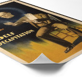 Vintage Magician Illustration Poster (Ecke)