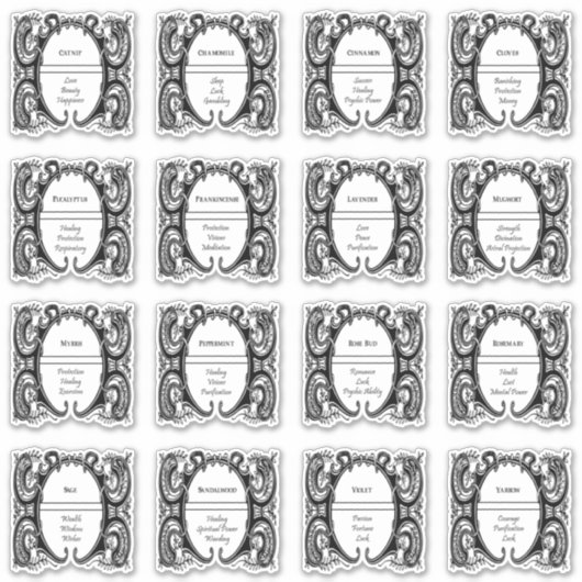 Vintage Magickraupen Hexenkraft-JAR-Labels Aufkleber (Vorderseite)