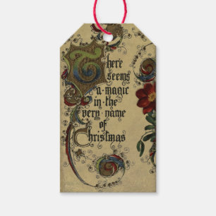 Vintage Magie des Weihnachtsgeschenk-Umbaus Geschenkanhänger