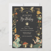 Vintage Magie Märchen Geburtstag Einladung (Vorderseite)