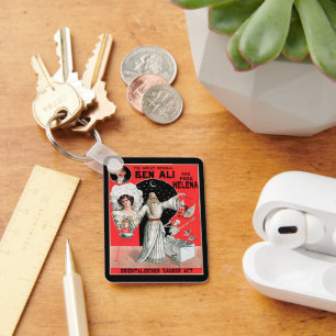 Vintage-Magie-Plakat, der große Original Ben Ali Schlüsselanhänger