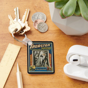 Vintage-Magie-Poster, Thurston, der große Magier Schlüsselanhänger