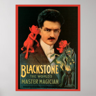 Vintage-Magieposter, Großer Blackstone-Zauberer Poster