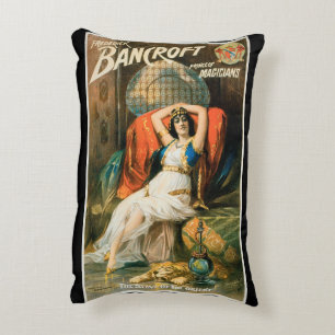 Vintage-Magieposter, Magier Frederick Bancroft Dekokissen
