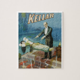 Vintage-Magieposter, Magier Harry Kellar Puzzle