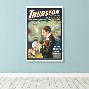 Vintage-Magieposter, Thurston, der große Magier Leinwanddruck