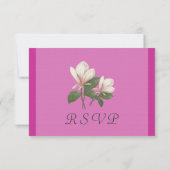 Vintage Magnolia Blume Frühjahrsheirat UAWG RSVP Karte (Rückseite)