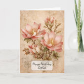 Vintage Magnolia Karte (Vorderseite)