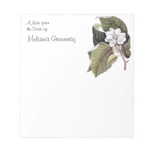 Vintage Magnolia-Südstil-Personalisierte Hinweise Notizblock