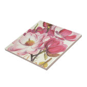 Vintage Magnolia Tree Blossom, Rosa Garten Blume Fliese (Seite)