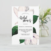 Vintage Magnolien-Brautpartyeinladung Einladung (Stehend Vorderseite)