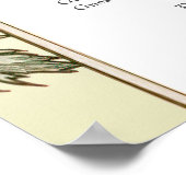 Vintage Magnoliensitzkarte Poster (Ecke)