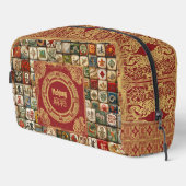 Vintage-Mahjong-Designs Waschbeutel (Rechte Ecke)
