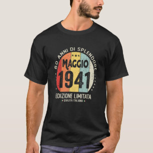 Vintage Mai 1941 Frauen Männer 80. Geburtstag T-Shirt