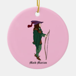 Vintage-Maid-Marian-Schmuck Keramik Ornament